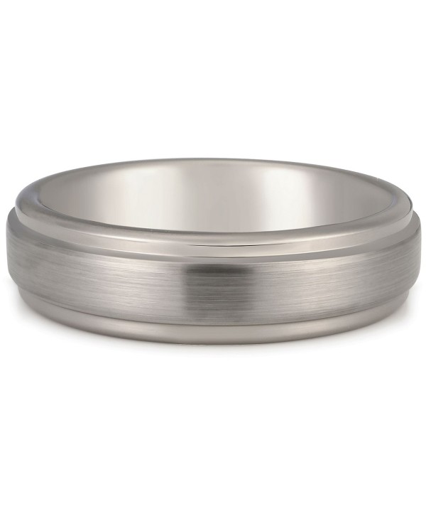 Men's Step Edge Band in Tantalum