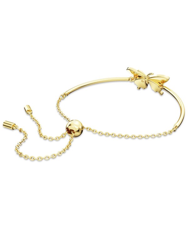 Gold-Tone Multicolor Pavé Butterfly Slider Bracelet