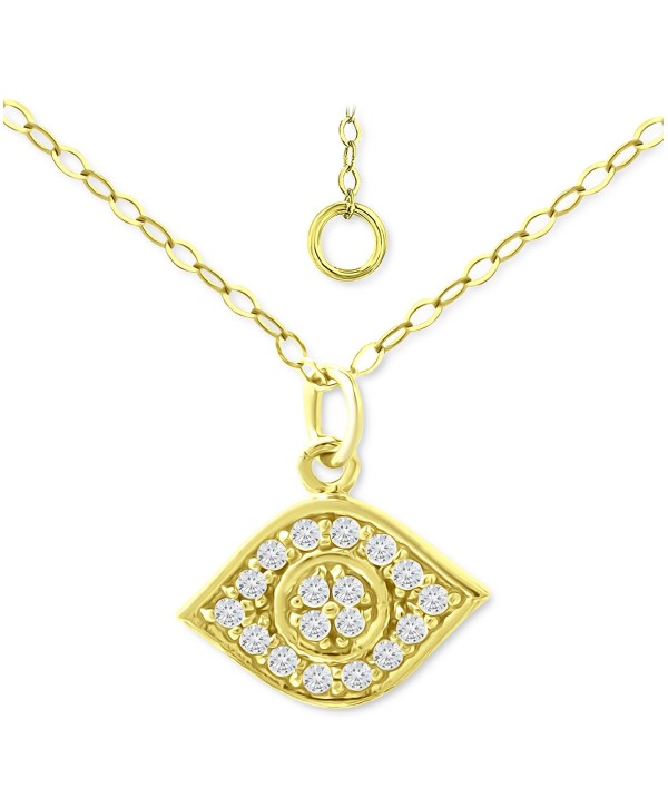 Cubic Zirconia Pendant Necklace, 16