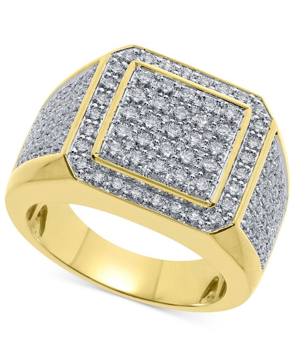 Men's Diamond Multi-Cluster Ring (2 ct) in 10k Gold