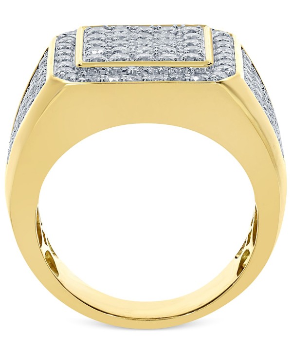 Men's Diamond Multi-Cluster Ring (2 ct) in 10k Gold