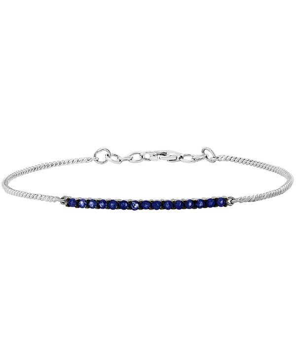 Sapphire (5/8 ct) Tennis Bracelet in 14k White Gold