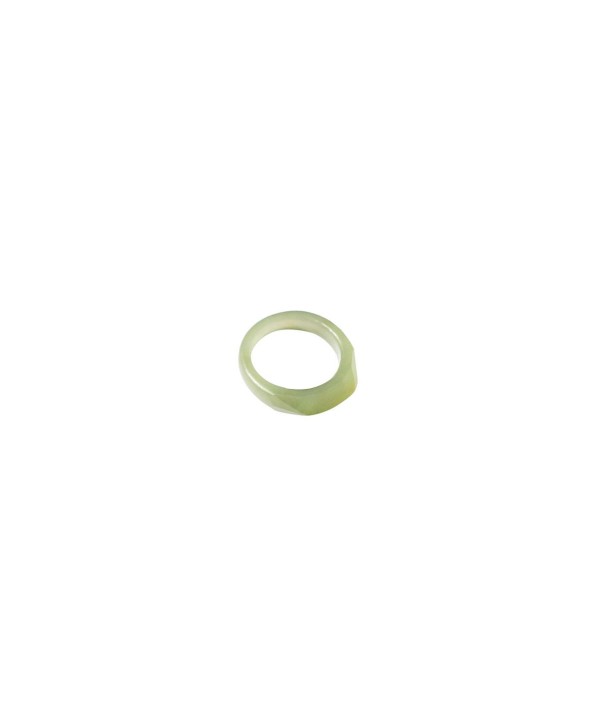 Structured green jade ring