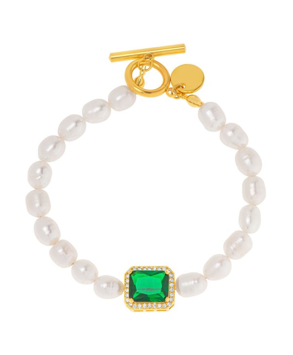 Women's Simulated Emerald Bracelet