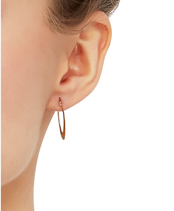 Small Swirl Hoop Earrings in 14k Gold