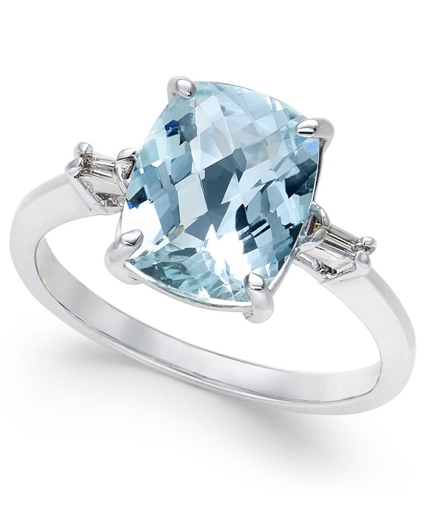 Aquamarine (2-1/2 ct) and Diamond Accent Ring