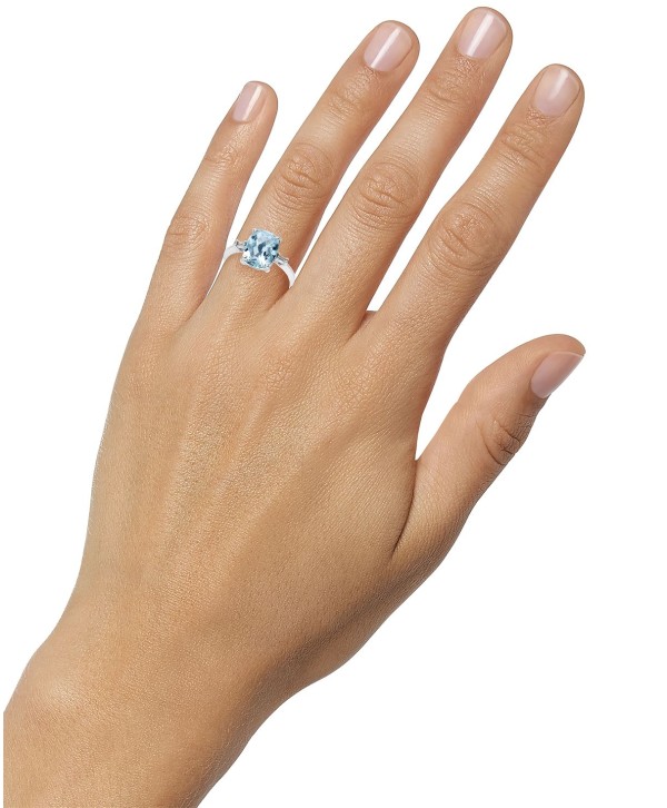 Aquamarine (2-1/2 ct) and Diamond Accent Ring