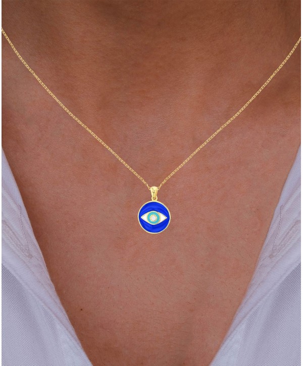 Disc Pendant Necklace in 14k Gold-Plated Sterling Silver, 16