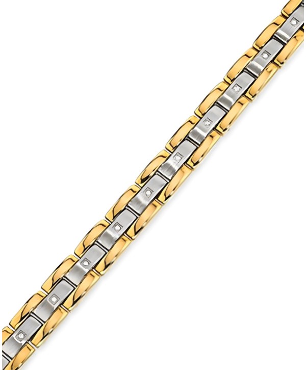 Men's Diamond (1/4 ctt.w.) Bracelet in Stainless Steel