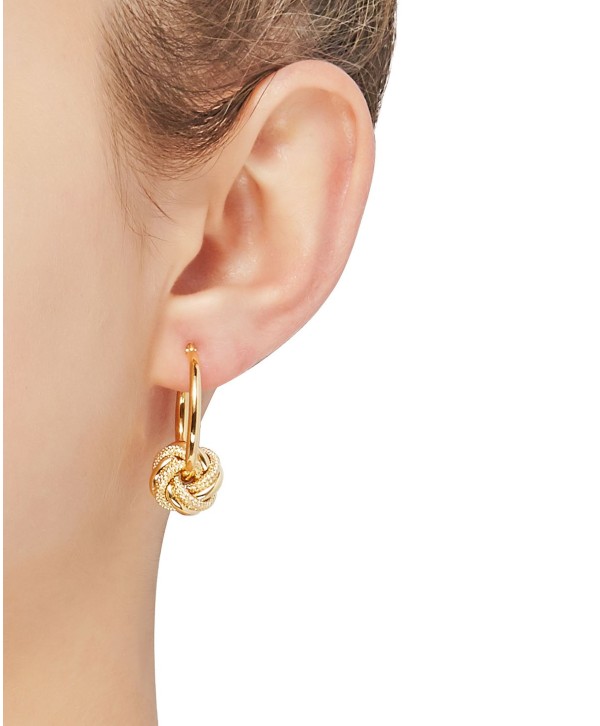 Knot Drop Earrings in 14k Gold