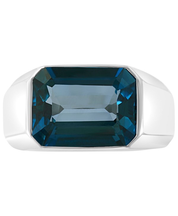 Men's Blue Topaz Ring (9-1/4 ct) in Sterling Silver