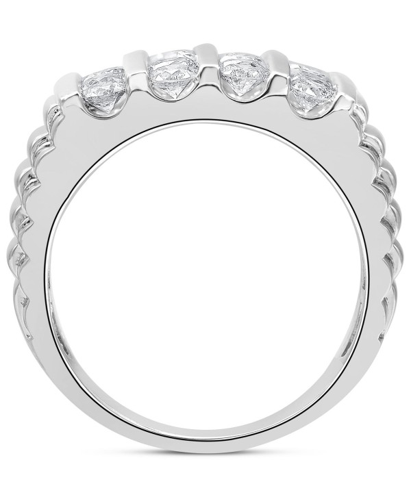 Men's Diamond Vertical Cluster Ring (2 ct) in 10k Gold