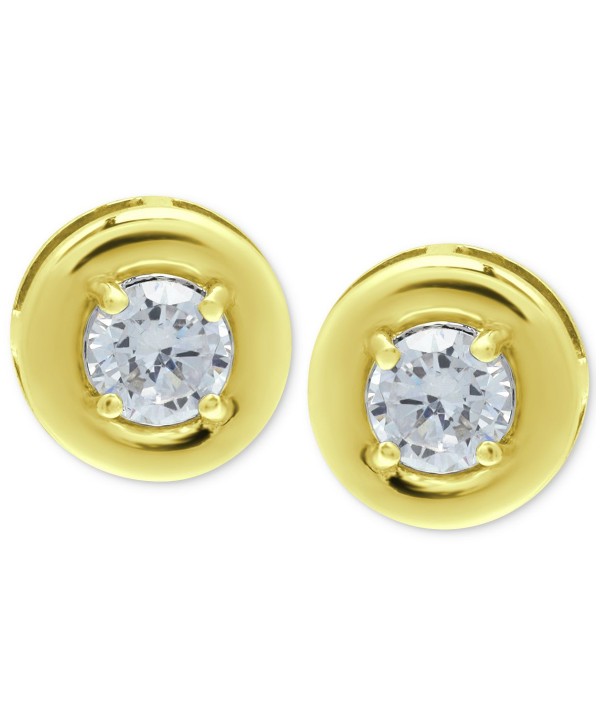 Cubic Zirconia Framed Stud Earrings