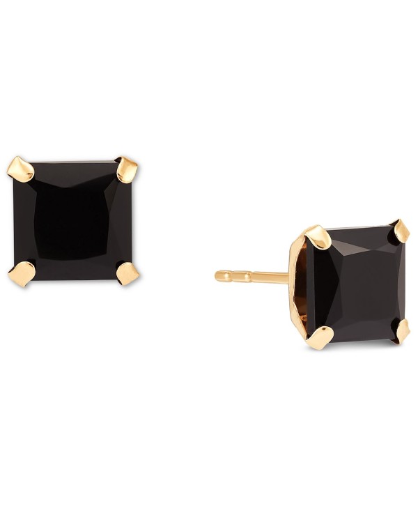 Onyx Stud Earrings in 14k Gold