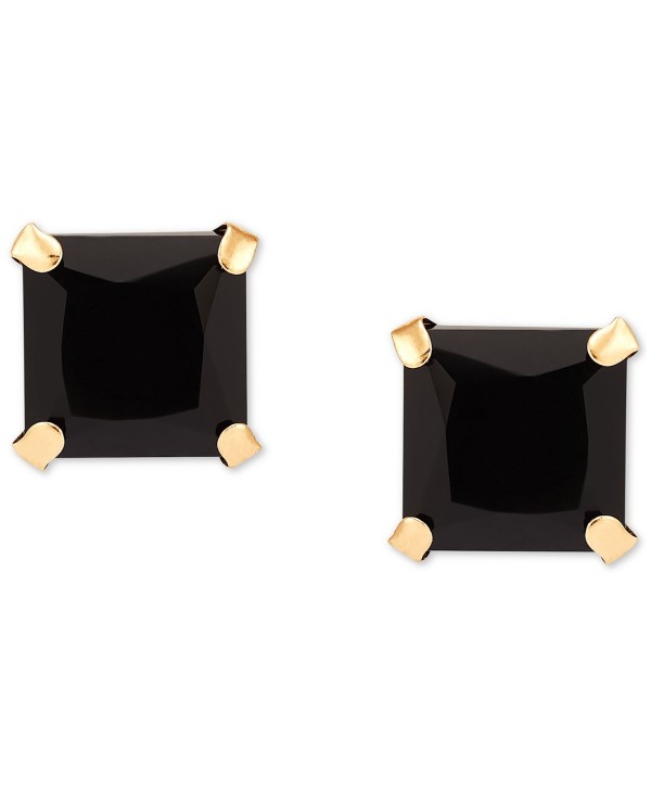 Onyx Stud Earrings in 14k Gold