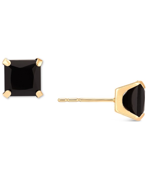 Onyx Stud Earrings in 14k Gold