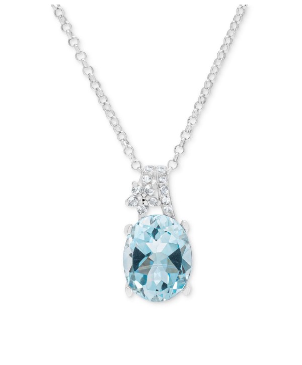 Sapphire Oval Pendant Necklace & Matching Stud Earrings Collection