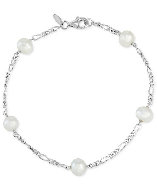 Cultured Freshwater Potato Pearl (6 - 6-1/2mm)  Link Bracelet