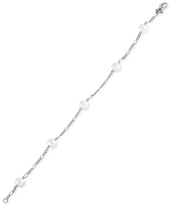 Cultured Freshwater Potato Pearl (6 - 6-1/2mm)  Link Bracelet