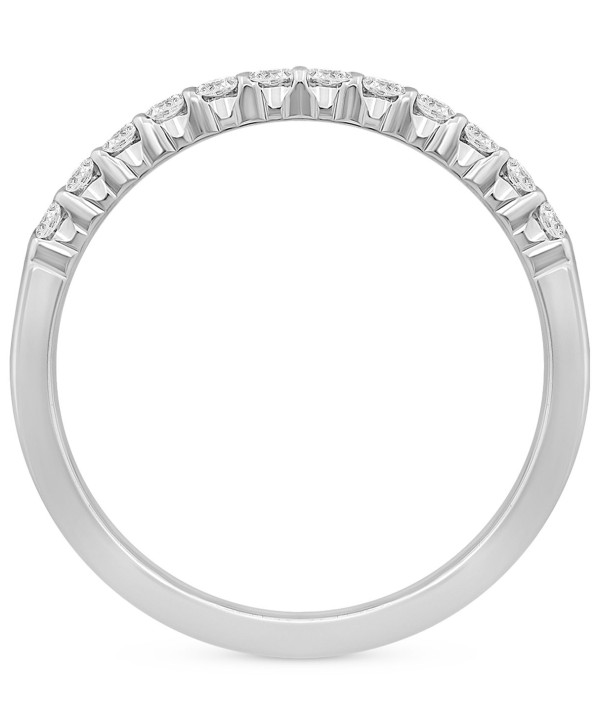 Diamond Double Row Band (1/2 ct) in 14k White Gold