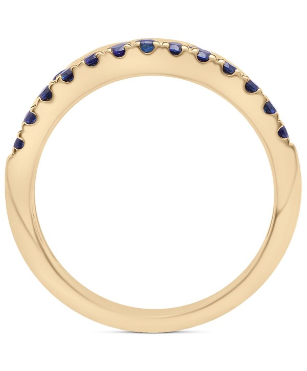 2-Pc. Set Sapphire Stack Rings (5/8 ct) in 14k Gold-Plated