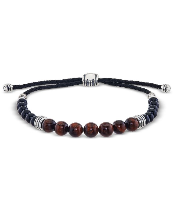 Onyx (6mm) Beaded Bracelet in Sterling Silver