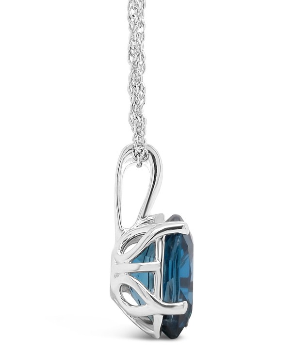 Topaz (3-5/8 ct) Pendant Necklace in 14K White Gold