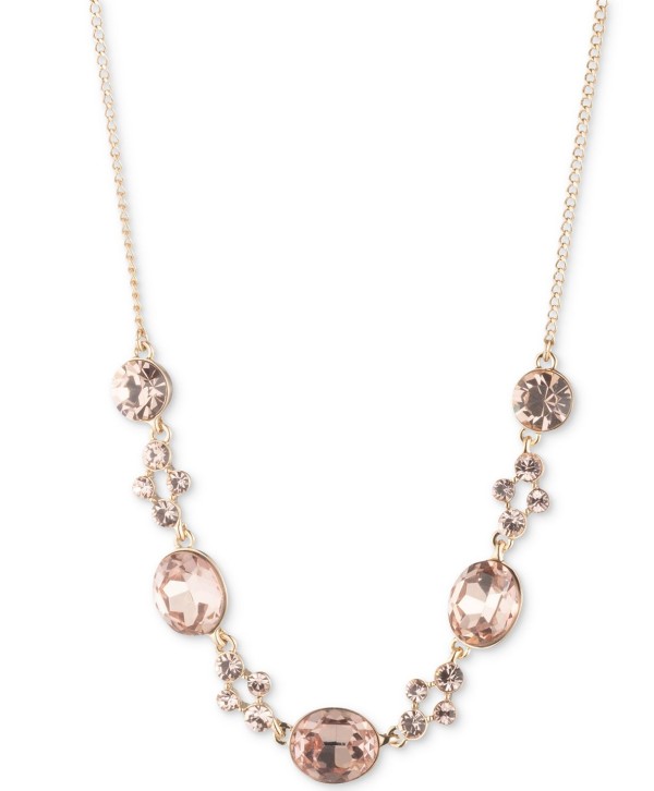 Gold-Tone Crystal Statement Necklace, 16