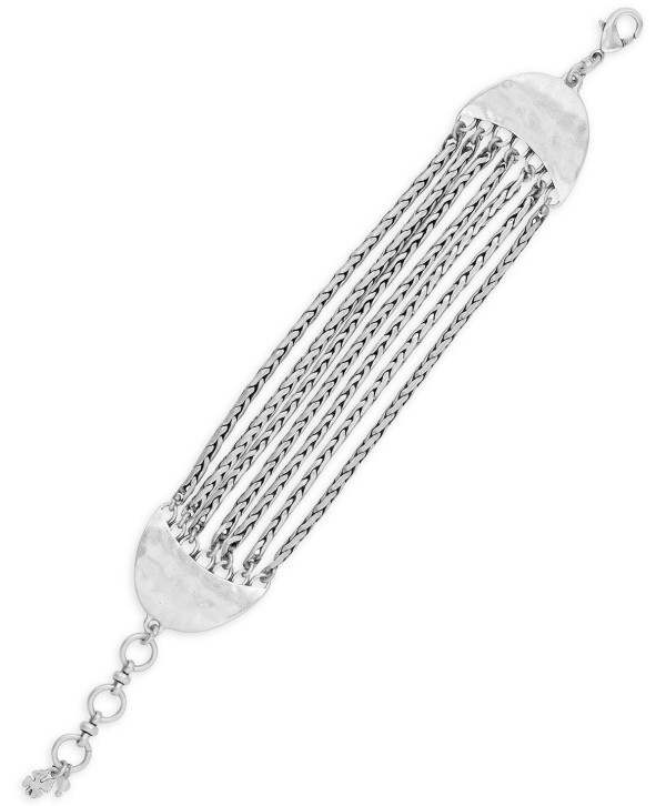 Silver-Tone Multi-Layer Link Bracelet