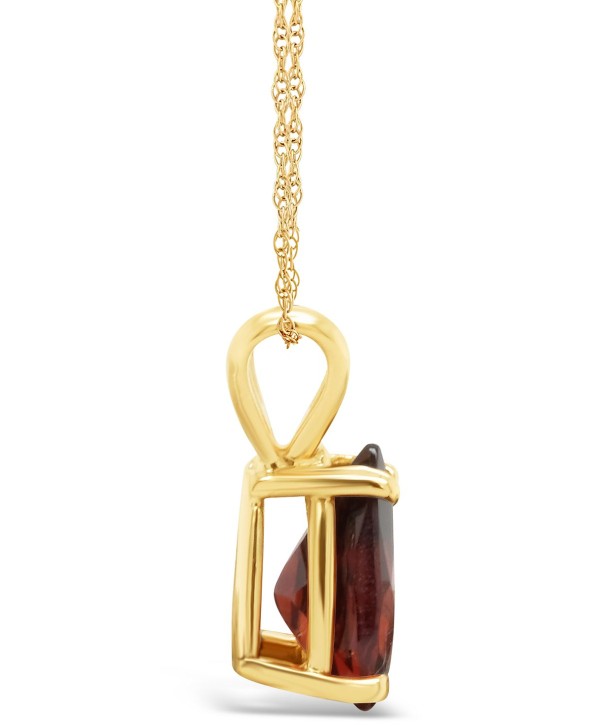 Garnet (1-1/5 ctt.w) Pendant Necklace in 14K Yellow Gold