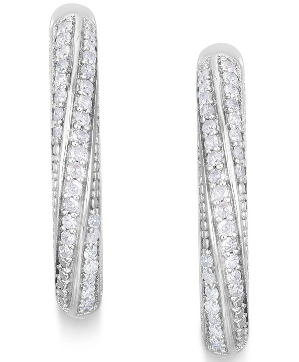 Diamond Twist Hoop Earrings (1/4 ct)