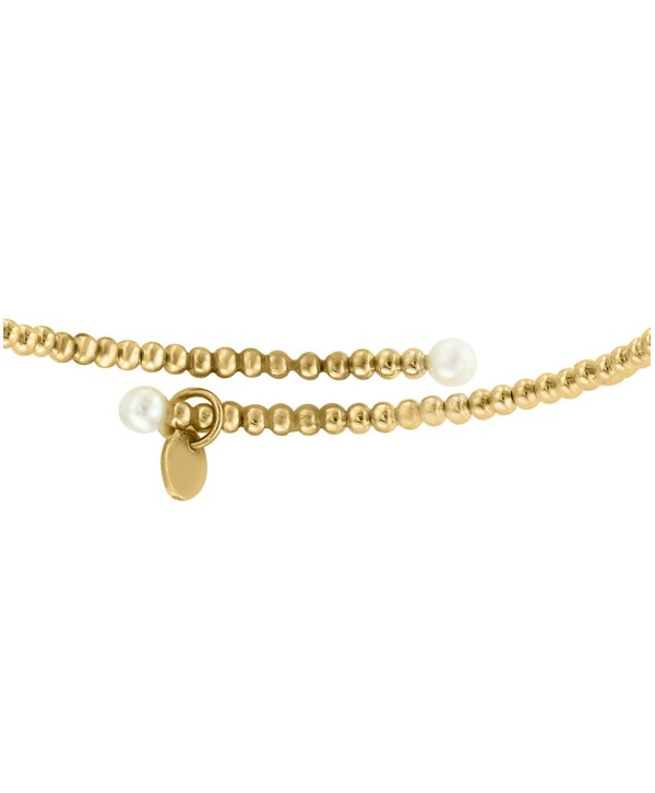 Cultured Freshwater Pearl (3 & 8mm) Coil Bracelet in 14k Gold