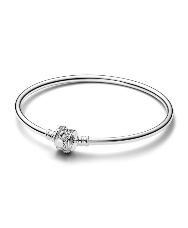 Cubic Zirconia Sparkling Shooting Star Clasp Bangle Bracelet