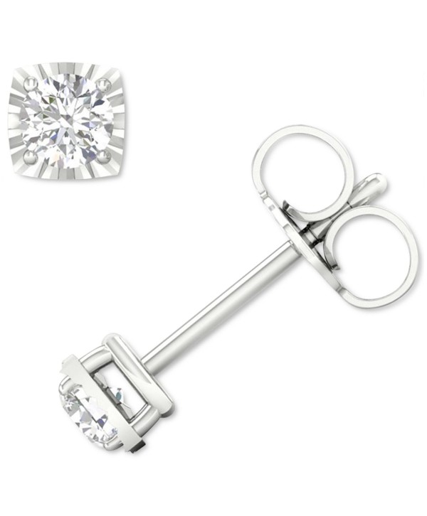 Diamond Enhancer Stud Earrings (1/2 ct) in 14k White Gold