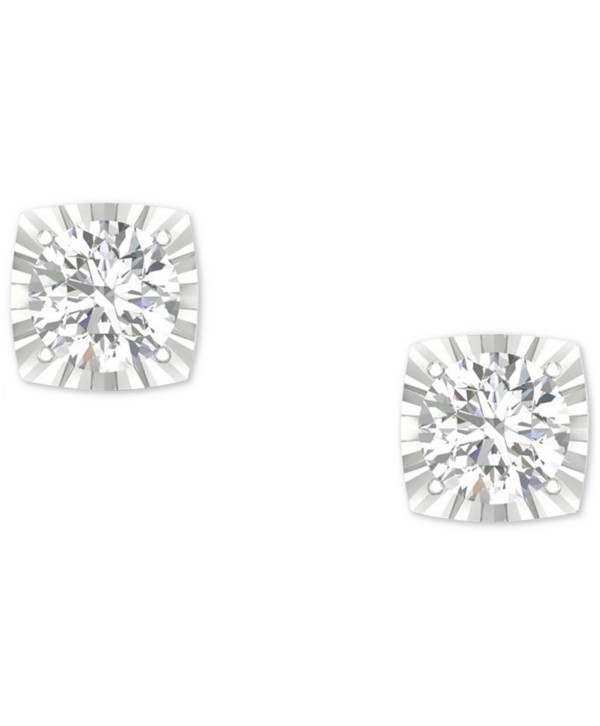 Diamond Enhancer Stud Earrings (1/2 ct) in 14k White Gold