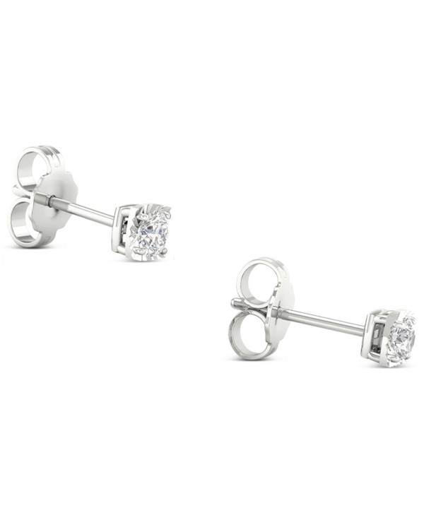 Diamond Enhancer Stud Earrings (1/2 ct) in 14k White Gold