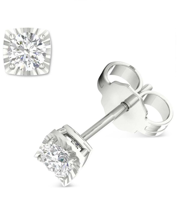 Diamond Enhancer Stud Earrings (1/2 ct) in 14k White Gold